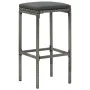 Set de bar para jardín 4 piezas y cojines ratán sintético gris de , Conjuntos de jardín - Ref: Foro24-3064924, Precio: 402,22...