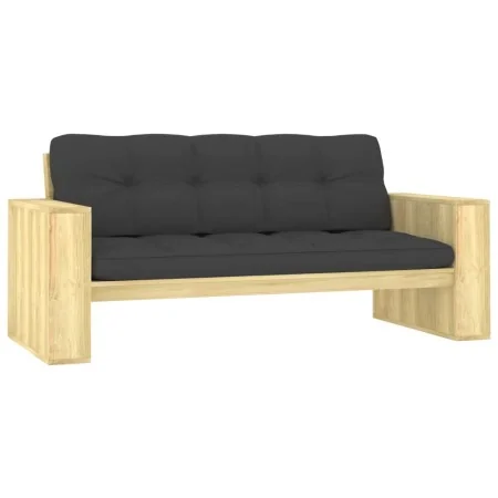 Banco de jardín cojines antracita madera pino impregnada 179cm de , Bancos de jardín - Ref: Foro24-3065756, Precio: 340,53 €,...