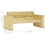 Banco de jardín cojines antracita madera pino impregnada 179cm de , Bancos de jardín - Ref: Foro24-3065756, Precio: 340,53 €,...