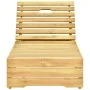 Tumbona con cojín gris taupé madera de pino impregnada by , Loungers - Ref: Foro24-3065917, Price: 162,65 €, Discount: %
