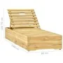 Tumbona con cojín gris taupé madera de pino impregnada by , Loungers - Ref: Foro24-3065917, Price: 162,65 €, Discount: %