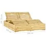 Tumbona doble y cojines madera pino impregnada azul de , Tumbonas - Ref: Foro24-3065988, Precio: 282,97 €, Descuento: %