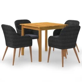 Juego de comedor para jardín 5 piezas negro von , Gartensets - Ref: Foro24-3067732, Preis: 499,71 €, Rabatt: %