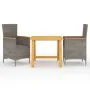 Juego de comedor para jardín 3 piezas gris de , Conjuntos de jardín - Ref: Foro24-3068706, Precio: 367,86 €, Descuento: %