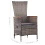 Juego de comedor para jardín 3 piezas gris de , Conjuntos de jardín - Ref: Foro24-3068706, Precio: 367,86 €, Descuento: %