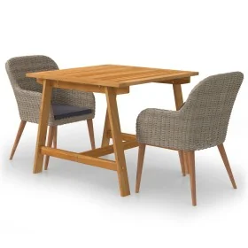 Juego de comedor para jardín de 3 piezas marrón by , Garden sets - Ref: Foro24-3068719, Price: 334,61 €, Discount: %