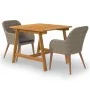 Juego de comedor para jardín de 3 piezas marrón von , Gartensets - Ref: Foro24-3068719, Preis: 333,97 €, Rabatt: %
