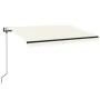Toldo automático con LED y sensor de viento crema 350x250 cm by , Awnings - Ref: Foro24-3069092, Price: 494,93 €, Discount: %