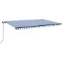 Toldo automático retráctil azul y blanco 500x350 cm von , Markisen - Ref: Foro24-3069226, Preis: 556,95 €, Rabatt: %