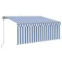 Toldo retráctil automático con persiana azul y blanco 3,5x2,5 m by , Awnings - Ref: Foro24-3069406, Price: 441,21 €, Discount: %