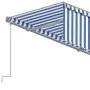 Toldo retráctil automático con persiana azul y blanco 3,5x2,5 m by , Awnings - Ref: Foro24-3069406, Price: 441,21 €, Discount: %