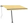 Toldo de pie automático amarillo y blanco 350x250 cm by , Awnings - Ref: Foro24-3069728, Price: 485,28 €, Discount: %