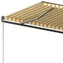 Toldo de pie automático amarillo y blanco 350x250 cm by , Awnings - Ref: Foro24-3069728, Price: 485,28 €, Discount: %