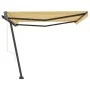 Toldo de pie automático amarillo y blanco 450x300 cm by , Awnings - Ref: Foro24-3069768, Price: 562,71 €, Discount: %