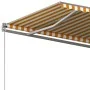 Toldo de pie automático amarillo y blanco 450x300 cm by , Awnings - Ref: Foro24-3069768, Price: 562,71 €, Discount: %