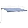 Toldo manual retráctil con LED azul y blanco 450x300 cm by , Awnings - Ref: Foro24-3069761, Price: 503,48 €, Discount: %