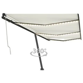 Toldo automático con LED sensor de viento crema 600x350 cm by , Awnings - Ref: Foro24-3069892, Price: 974,86 €, Discount: %