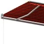 Toldo retráctil automático con postes naranja y marrón 6x3,5 m by , Awnings - Ref: Foro24-3070290, Price: 855,75 €, Discount: %