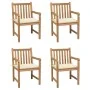 Sillas de jardín 4 uds madera maciza de teca con cojines crema von , Gartenstühle - Ref: Foro24-3073006, Preis: 588,05 €, Rab...