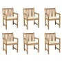 Sillas de jardín 6 uds madera maciza de teca cojines crema von , Gartenstühle - Ref: Foro24-3073033, Preis: 878,42 €, Rabatt: %