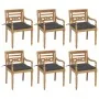 Sillas Batavia 6 unidades madera maciza de teca con cojines von , Gartenstühle - Ref: Foro24-3073337, Preis: 759,46 €, Rabatt: %