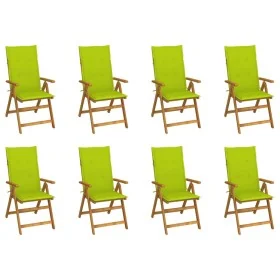 Sillas de jardín plegables y cojines 8 uds madera maciza acacia by , Garden chairs - Ref: Foro24-3075065, Price: 631,52 €, Di...