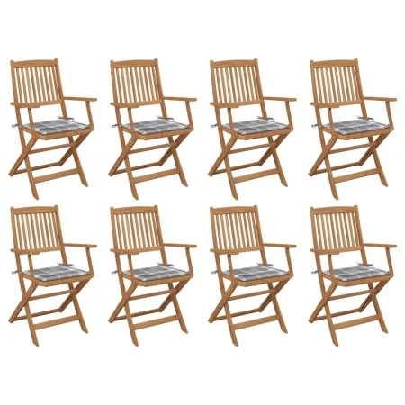 Sillas de jardín plegables 8 uds y cojines madera maciza acacia von , Gartenstühle - Ref: Foro24-3075099, Preis: 398,54 €, Ra...