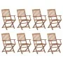 Sillas de jardín plegables 8 uds y cojines madera maciza acacia von , Gartenstühle - Ref: Foro24-3075099, Preis: 398,54 €, Ra...