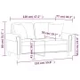 Sofá de 2 plazas con cojines cuero sintético color crema 120 cm by , Sofas - Ref: Foro24-3200926, Price: 234,92 €, Discount: %