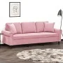 Sofá de 3 plazas con cojines terciopelo rosa 180 cm von , Sofas - Ref: Foro24-3200958, Preis: 336,23 €, Rabatt: %