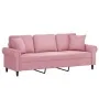 Sofá de 3 plazas con cojines terciopelo rosa 180 cm von , Sofas - Ref: Foro24-3200958, Preis: 336,23 €, Rabatt: %