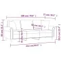 Sofá de 3 plazas con cojines terciopelo rosa 180 cm von , Sofas - Ref: Foro24-3200958, Preis: 336,23 €, Rabatt: %