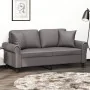 Sofá de 2 plazas con cojines cuero sintético gris 140 cm von , Sofas - Ref: Foro24-3200932, Preis: 248,51 €, Rabatt: %