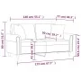 Sofá de 2 plazas con cojines cuero sintético gris 140 cm von , Sofas - Ref: Foro24-3200932, Preis: 248,51 €, Rabatt: %