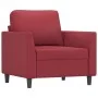 Sillón con taburete cuero sintético rojo tinto 60 cm by , Sofas - Ref: Foro24-3201120, Price: 188,08 €, Discount: %