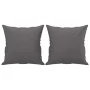 Sofá de 2 plazas con cojines cuero sintético gris 120 cm by , Sofas - Ref: Foro24-3200985, Price: 240,55 €, Discount: %
