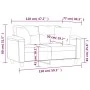 Sofá de 2 plazas con cojines cuero sintético gris 120 cm by , Sofas - Ref: Foro24-3200985, Price: 240,55 €, Discount: %
