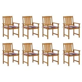 Sillas de jardín 8 uds madera maciza de acacia con cojines von , Gartenstühle - Ref: Foro24-3078179, Preis: 620,20 €, Rabatt: %