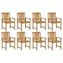 Sillas de jardín 8 uds madera maciza de acacia con cojines de , Sillas de jardín - Ref: Foro24-3078179, Precio: 615,81 €, Des...