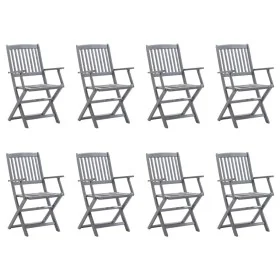 Sillas de jardín plegables 8 uds y cojines madera maciza acacia von , Gartenstühle - Ref: Foro24-3078276, Preis: 365,77 €, Ra...