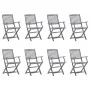 Sillas de jardín plegables 8 uds y cojines madera maciza acacia by , Garden chairs - Ref: Foro24-3078276, Price: 365,76 €, Di...