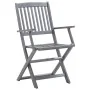 Sillas de jardín plegables 8 uds y cojines madera maciza acacia by , Garden chairs - Ref: Foro24-3078276, Price: 365,76 €, Di...
