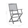 Sillas de jardín plegables 8 uds y cojines madera maciza acacia by , Garden chairs - Ref: Foro24-3078276, Price: 365,76 €, Di...