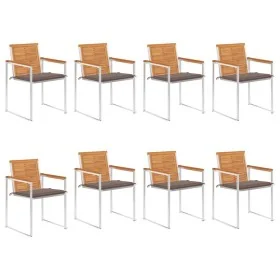 Sillas de jardín y cojines 8 unidades madera maciza de acacia by , Garden chairs - Ref: Foro24-3078532, Price: 995,62 €, Disc...