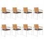 Sillas de jardín y cojines 8 unidades madera maciza de acacia by , Garden chairs - Ref: Foro24-3078547, Price: 1,00 €, Discou...