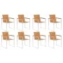 Sillas de jardín y cojines 8 unidades madera maciza de acacia by , Garden chairs - Ref: Foro24-3078547, Price: 1,00 €, Discou...