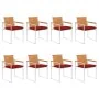 Sillas de jardín y cojines 8 unidades madera maciza de acacia by , Garden chairs - Ref: Foro24-3078545, Price: 1,00 €, Discou...