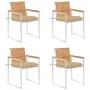 Sillas de jardín 4 unidades con cojines madera maciza teca von , Gartenstühle - Ref: Foro24-3078572, Preis: 548,26 €, Rabatt: %