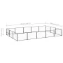 Perrera acero 15 m² negra by , Dog kennels and fences - Ref: Foro24-3082129, Price: 297,12 €, Discount: %