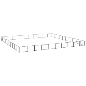 Perrera acero 100 m² negra by , Dog kennels and fences - Ref: Foro24-3082197, Price: 730,08 €, Discount: %